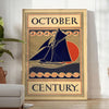 timeless elegance Boat October Century Travel poster black green hues captivating artwork historical journeys life wall art enthusiasts unique gift sizes A4 cm A0
