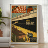 sail visual journey stunning boat travel poster captivating blend black blue hues wall art enthusiasts unique gift seekers sizes 20×28 space today