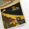 sail visual journey stunning boat travel poster captivating blend black blue hues wall art enthusiasts unique gift seekers sizes 20×28 space today