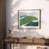 space bohemian abstract poster serene gray green tones stunning wall art piece perfect gift touch elegance tranquility room A4 cm A0 sizes