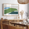 space bohemian abstract poster serene gray green tones stunning wall art piece perfect gift touch elegance tranquility room A4 cm A0 sizes