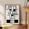space Boho Abstract 25 poster gray black hues wall art modern elegance gift stylish decor addition framed unframed versions style
