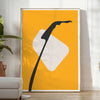 space boho abstract poster vibrant green orange hues unique wall art piece thoughtful gift captivating artwork modern elegance charm unframed print options style