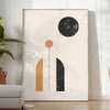 Affiche Boho Chic art abstrait bohème tons gris blanc intérieur cadeau A4 cm 50x70 60x80 A0