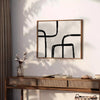 Affiche minimale art abstrait bohème nuances gris noir une touche élégance intérieur cadeau amateurs design disponible cadre