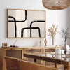 Affiche minimale art abstrait bohème nuances gris noir une touche élégance intérieur cadeau amateurs design disponible cadre