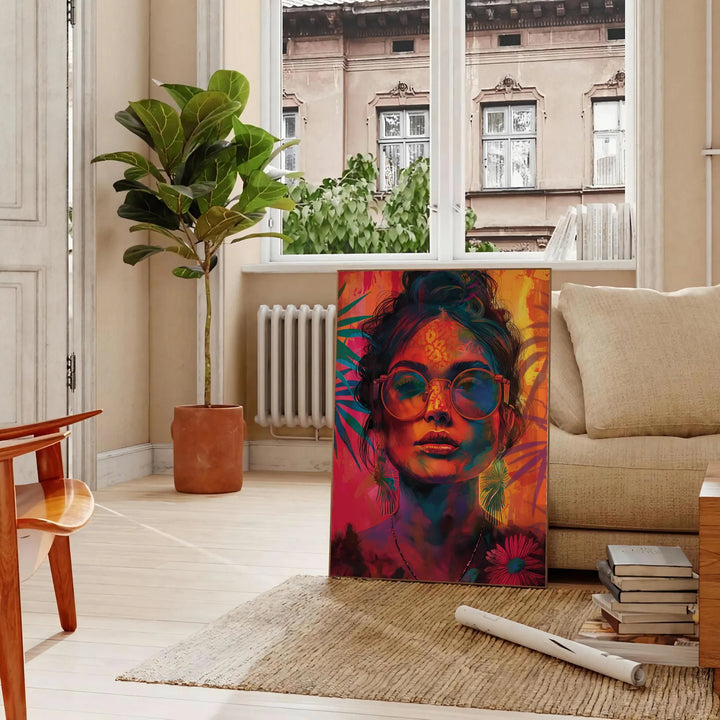 Boho Women Poster Travel Poster High Quality Frame Premium Print Home Decor Color