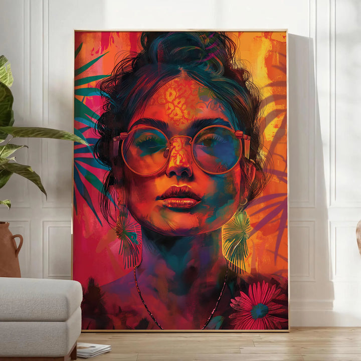 Boho Women Poster Travel Poster High Quality Frame Premium Print Home Decor Color