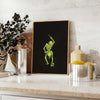 space trendy Bones Poster striking black green hues unique wall art perfect gift decor lovers modern prints eye artwork frame