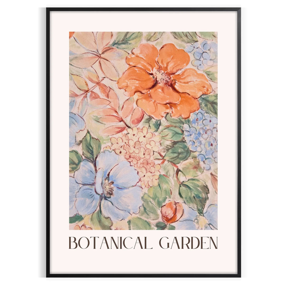 Botanical Garden Kitchen Print Travel Poster High Quality Frame Premium Print Home Decor Color