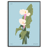 space vintage botanical poster elegant blue gray tones stunning wall art perfect gift nature lover print home office decor