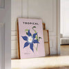 space captivating botanical art poster vibrant orange soothing gray hues wall thoughtful gift print nature elegance indoors sizes A4 cm A0