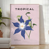 space captivating botanical art poster vibrant orange soothing gray hues wall thoughtful gift print nature elegance indoors sizes A4 cm A0