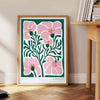 space stunning vintage botanical poster lush greens vibrant reds exquisite artwork perfect wall art nature lovers unique gift print timeless beauty frame