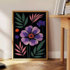 space stunning flower market poster exquisite botanical art black green hues captivating wall perfect gift nature enthusiast sizes A4 A0