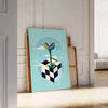 captivating Flower Market Poster botanical carnivorous flowers elegant black gray tones stunning wall art perfect gift nature lovers enthusiasts print sizes A4 cm A0