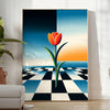 touch elegance space vintage flower prints poster botanical masterpiece black orange hues stunning piece wall art unique gift available unframed décor exquisite artwork today