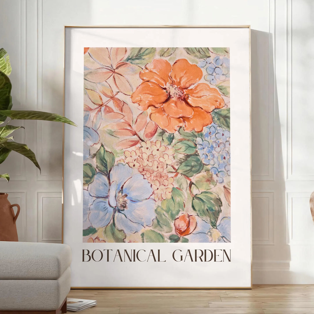 Botanical Garden Kitchen Print Travel Poster High Quality Frame Premium Print Home Decor Color