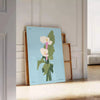 space vintage botanical poster elegant blue gray tones stunning wall art perfect gift nature lover print home office decor