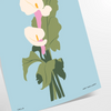 space vintage botanical poster elegant blue gray tones stunning wall art perfect gift nature lover print home office decor