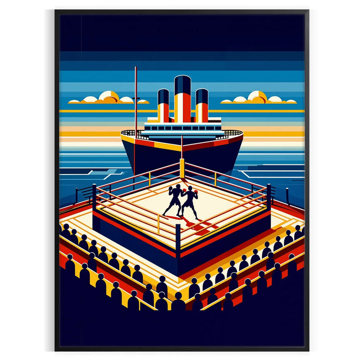 Boxing Titanic Poster Travel Poster High Quality Frame Premium Print Home Decor Color