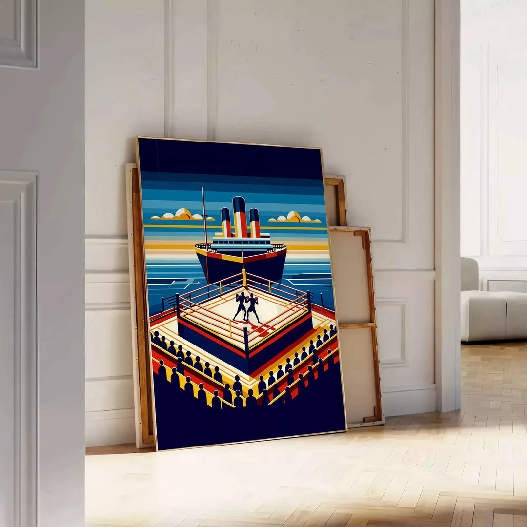 Boxing Titanic Poster Travel Poster High Quality Frame Premium Print Home Decor Color