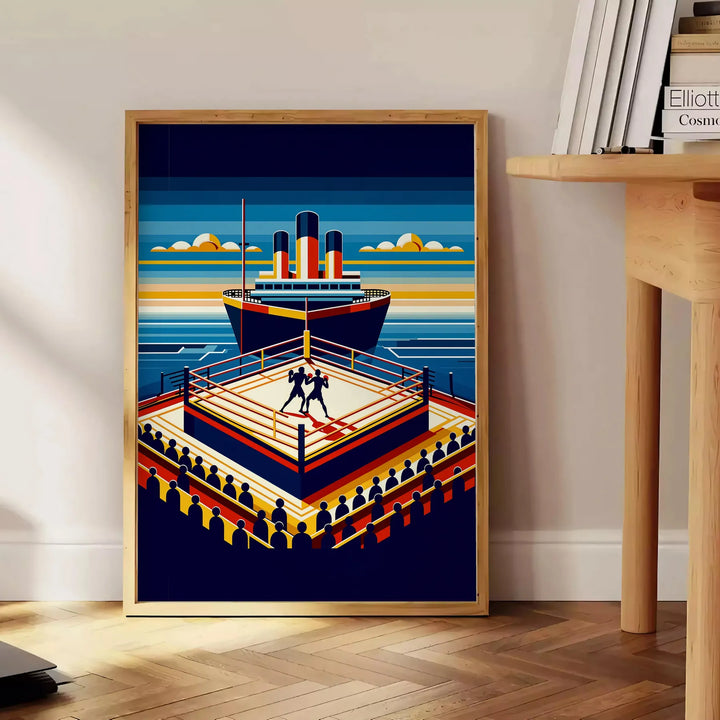 Boxing Titanic Poster Travel Poster High Quality Frame Premium Print Home Decor Color