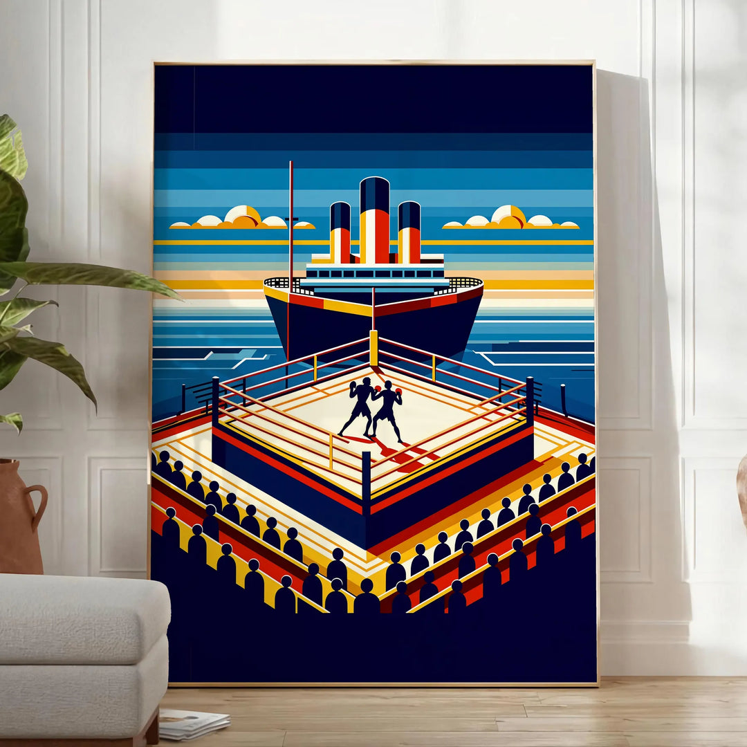 Boxing Titanic Poster Travel Poster High Quality Frame Premium Print Home Decor Color