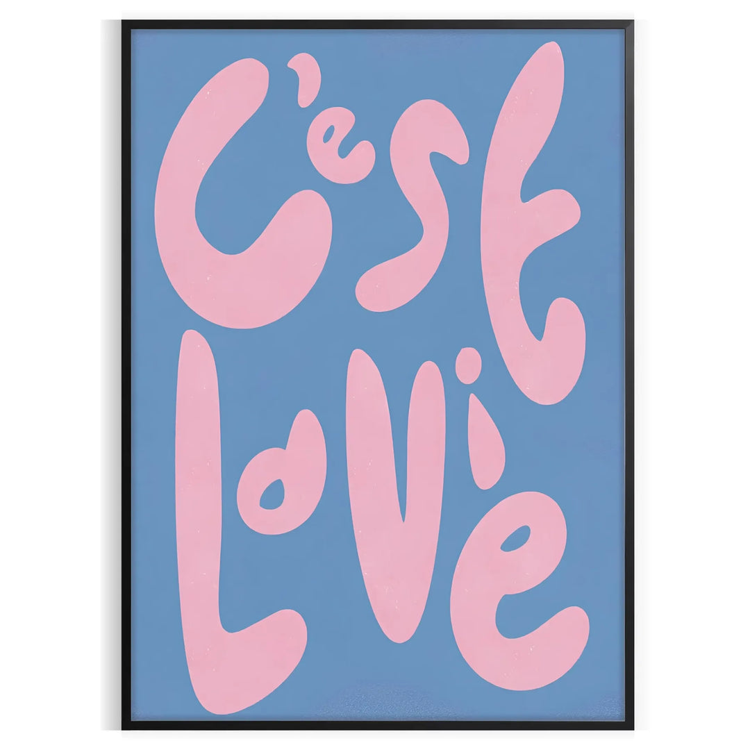 C Est La Vie Graphic Wall Art Travel Poster High Quality Frame Premium Print Home Decor Color