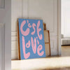 space C'est La Vie poster chic brown green hues stylish wall art perfect gift addition decor multiple sizes A4 cm A0 life captivating artwork print