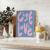 space C'est La Vie poster chic brown green hues stylish wall art perfect gift addition decor multiple sizes A4 cm A0 life captivating artwork print