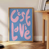 space C'est La Vie poster chic brown green hues stylish wall art perfect gift addition decor multiple sizes A4 cm A0 life captivating artwork print