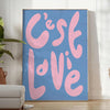 space C'est La Vie poster chic brown green hues stylish wall art perfect gift addition decor multiple sizes A4 cm A0 life captivating artwork print