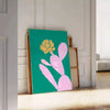 space unique Cactus Animal Art Poster green blue hues charming wall perfect gift enchanting addition room multiple dimensions A4 cm A0 decor today