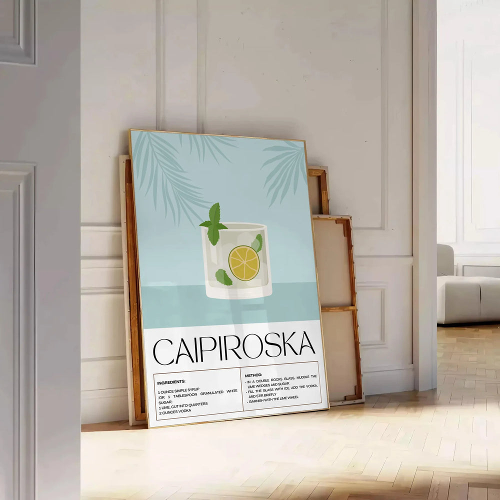 Caipiroska Cocktail Wall Art Travel Poster High Quality Frame Premium Print Home Decor Color