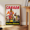 beauty Canada vibrant Vacations Unlimited poster black orange tones perfect wall art lovers unique gift space stunning print sizes A4 cm A0