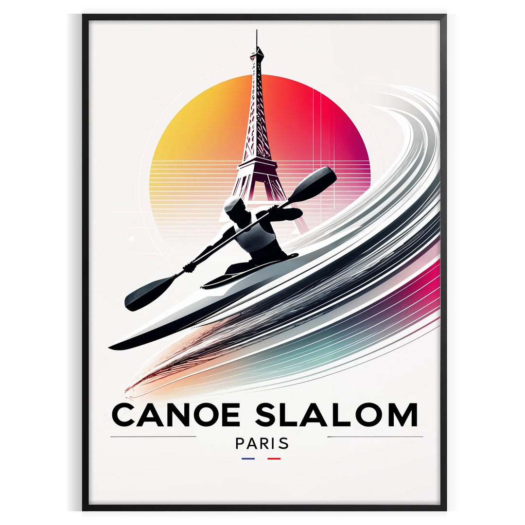 Canoe Slalom Paris Poster Travel Poster High Quality Frame Premium Print Home Decor Color