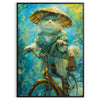 charm feline elegance space cat poster green blue hues stunning piece wall art perfect thoughtful gift chic addition home decor unframed today