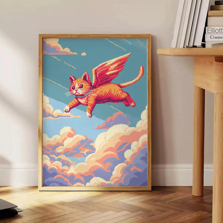 Cat4 Animal Art 2 Travel Poster High Quality Frame Premium Print Home Decor Color