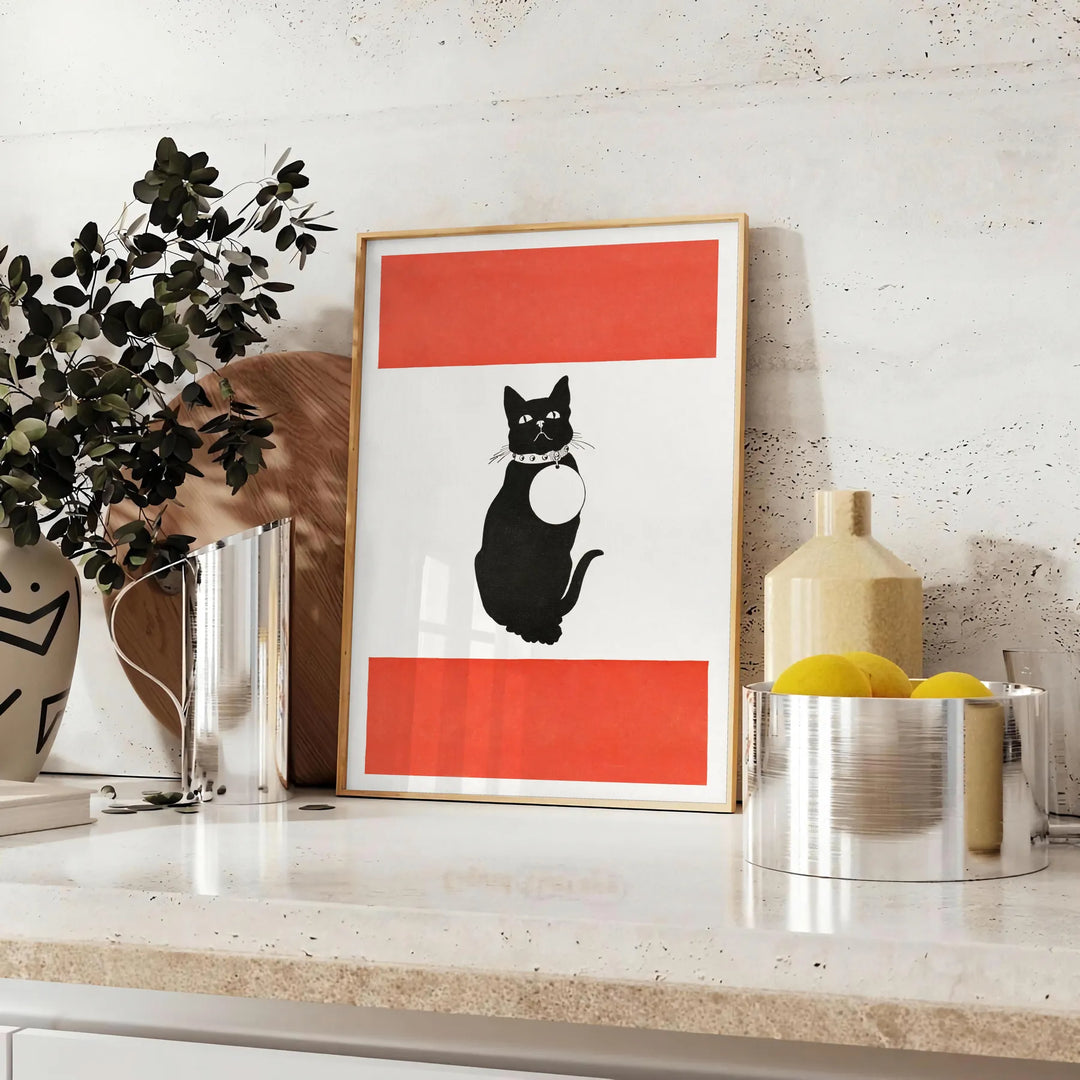 Cat4 Animal Print 2 Travel Poster High Quality Frame Premium Print Home Decor Color