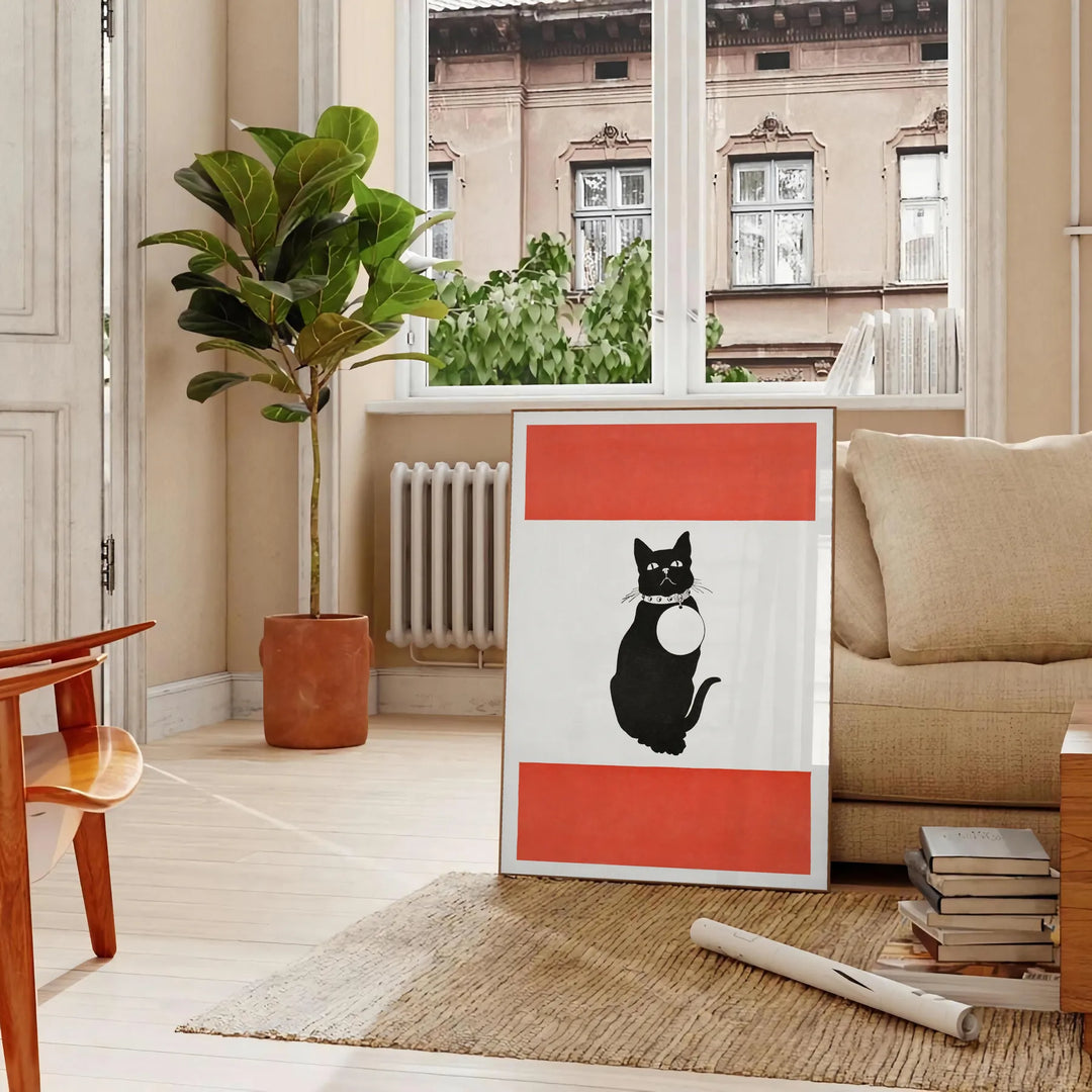 Cat4 Animal Print 2 Travel Poster High Quality Frame Premium Print Home Decor Color