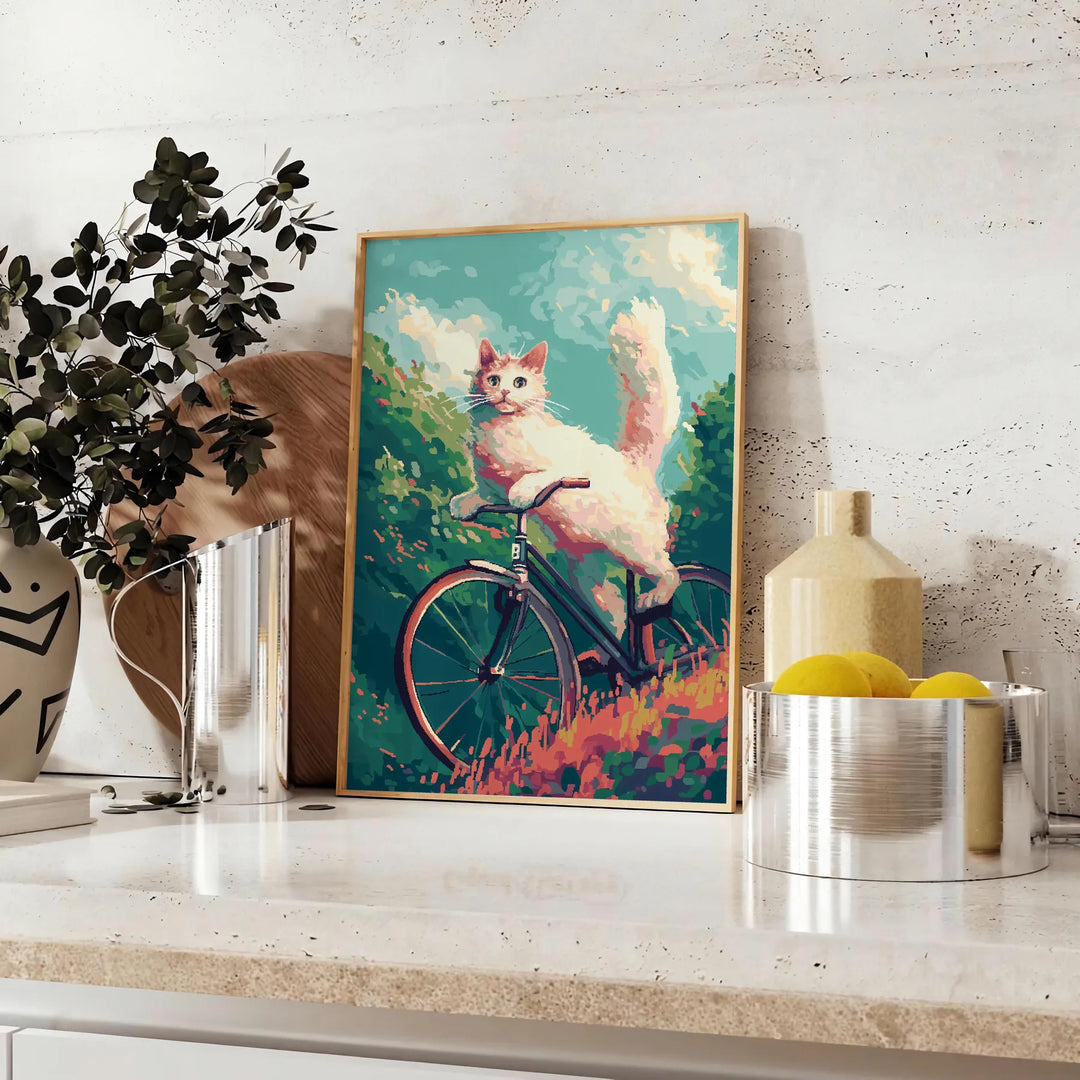 Cat 3 Wildlife Art Print Travel Poster High Quality Frame Premium Print Home Decor Color