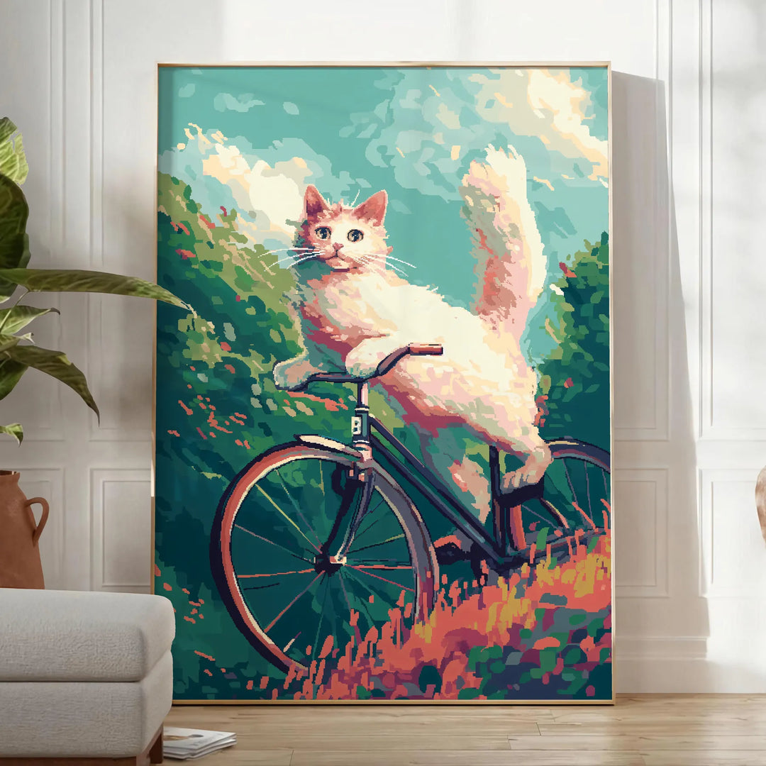 Cat 3 Wildlife Art Print Travel Poster High Quality Frame Premium Print Home Decor Color