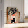 love feline elegance cat poster sleek black vibrant green hues perfect lovers art enthusiasts unique gift stylish wall space unframed version artwork