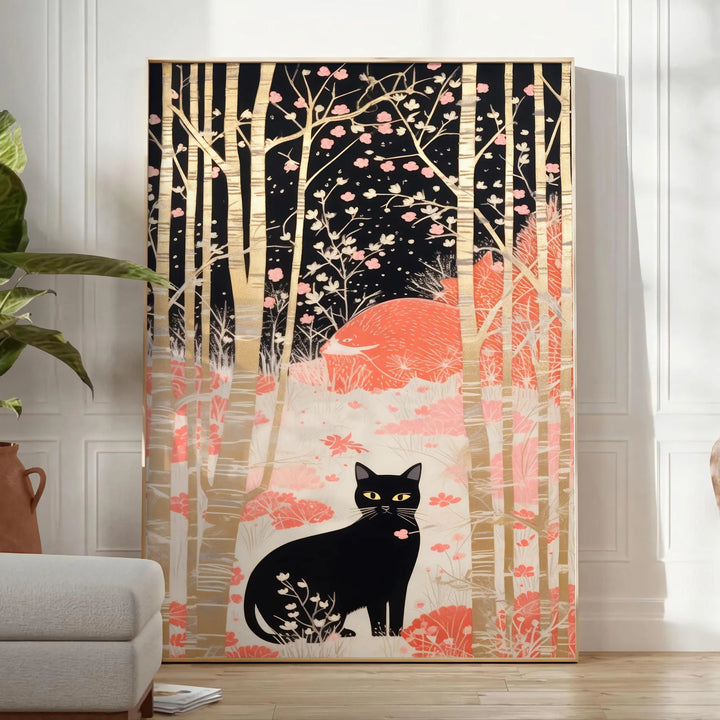 Cat Animal Art 1 Travel Poster High Quality Frame Premium Print Home Decor Color