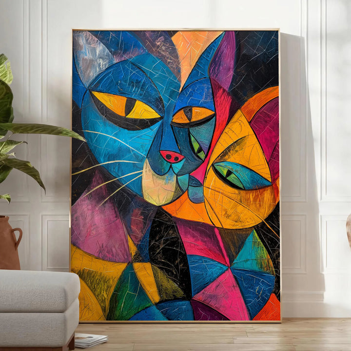 Cat Animal Art Print 1 Travel Poster High Quality Frame Premium Print Home Decor Color