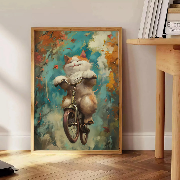 Cat Animal Art Travel Poster High Quality Frame Premium Print Home Decor Color