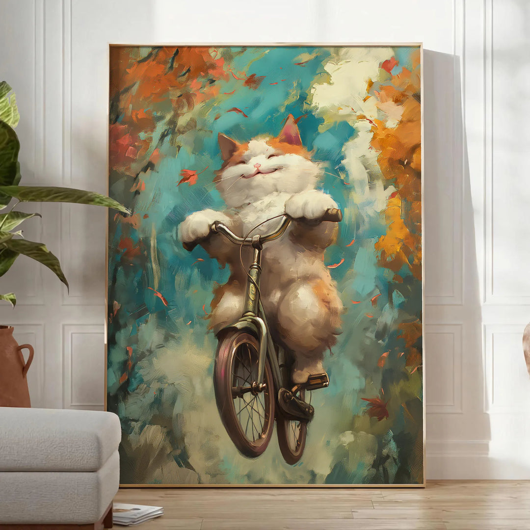 Cat Animal Art Travel Poster High Quality Frame Premium Print Home Decor Color