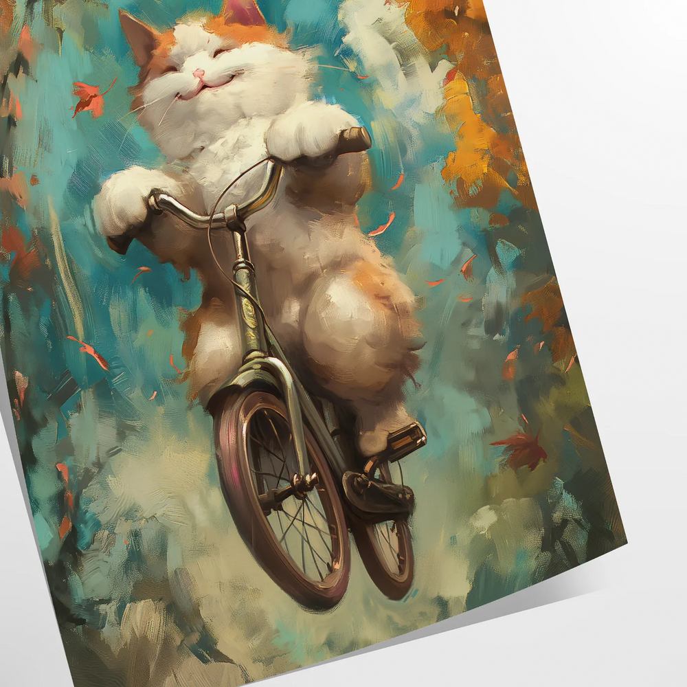 Cat Animal Art Travel Poster High Quality Frame Premium Print Home Decor Color