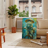 charm feline elegance space cat poster green blue hues stunning piece wall art perfect thoughtful gift chic addition home decor unframed today